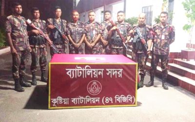কুষ্টিয়ায় বিজিবি’র অভিযানে ১৩ লক্ষ টাকার মাদকদ্রব্য উদ্ধার