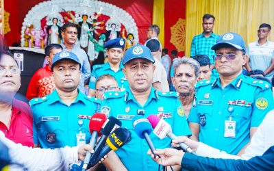 শারদীয় দুর্গোৎসবে আইনশৃঙ্খলা পরিস্থিতি পরিদর্শনে
