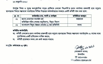 নেসকো’র প্রধান কার্যালয় রাজশাহী থেকে বগুড়ায় স্থানান্তরের প্রস্তাব,রাজশাহী বাসীর জননেতা মিজানুর রহমান মিনুর দাবী রাজশাহীতেই থাকব নেসকো