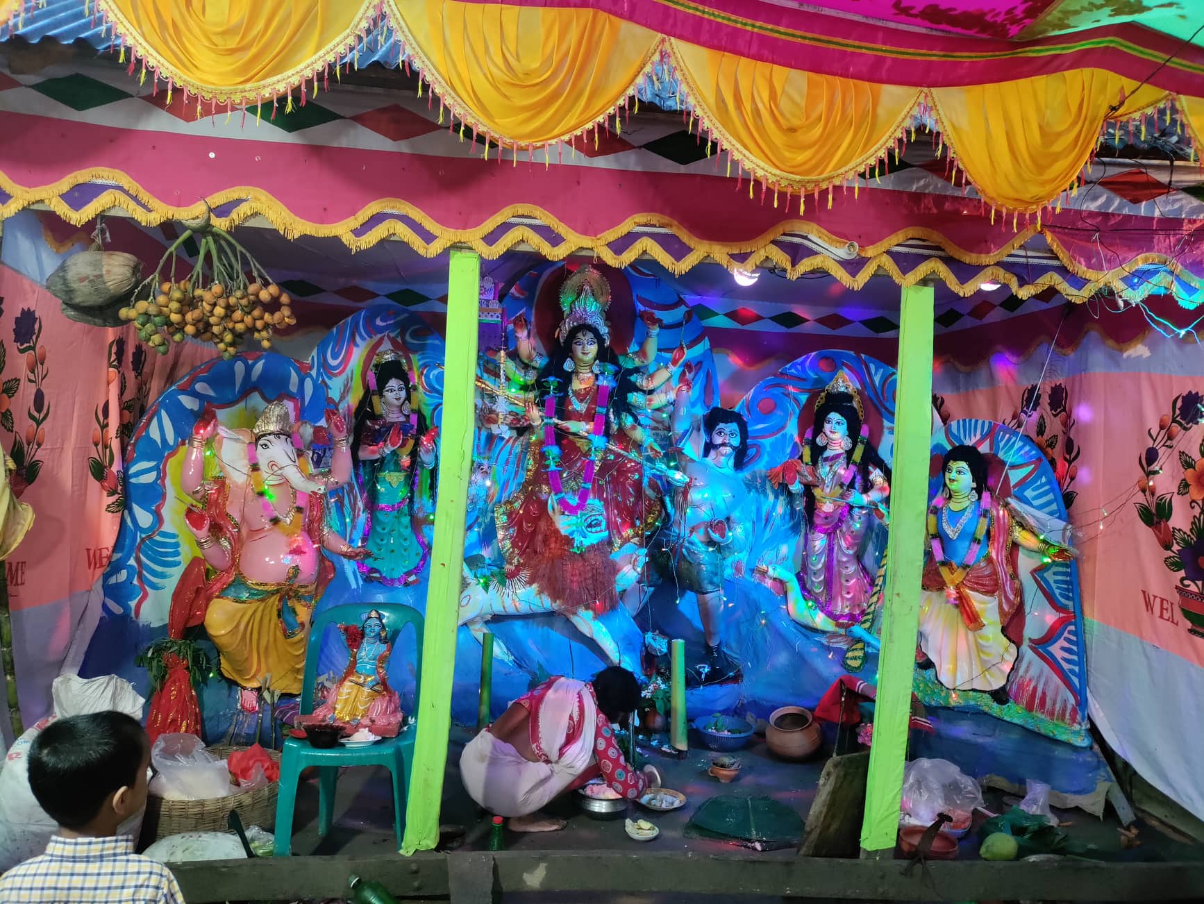 না‌জিরপু‌রে জমকালো আয়োজনে শারদীয় দুর্গোৎসব পা‌লিত