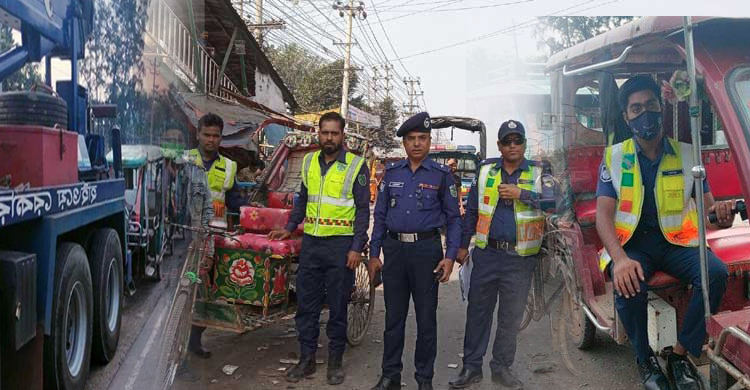 ব্যাটারী চালিত থ্রি-হুইলার বন্ধে সাভারে হাইওয়ে পুলিশের বিশেষ অভিযান