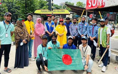 লায়ন্স ইন্টারন্যাশনাল এর পক্ষ থেকে ঢাকা শহরের বিভিন্ন গুরুত্বপূর্ণ রাস্তায় ট্রাফিকের দায়িত্ব পালন করছে লিওরা