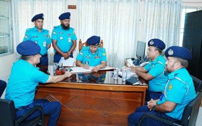 আরএমপি পুলিশ কমিশনার মোহাম্মদ আবু সুফিয়ান কর্তৃক পবা থানা পরিদর্শন –