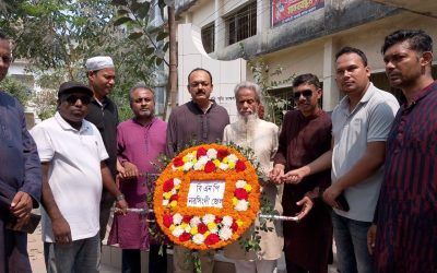 শহীদ বিল্লাল হোসেন রনির ১৪তম শাহাদাত বার্ষিকী উপলক্ষে ভাস্কর্যে শ্রদ্ধা নিবেদন