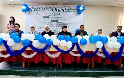 জেড. এইচ. সিকদার বিজ্ঞান ও প্রযুক্তি বিশ্ববিদ্যালয়ে স্প্রিং-২০২৬ সেমিস্টারে ভর্তি হওয়া ৩৪তম ব্যাচের শিক্ষার্থীদের ওরিয়েন্টেশন অনুষ্ঠিত