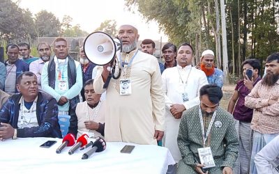 গাজীপুর–১ আসনে বিএনপি প্রার্থী মুজিবুর রহমানের পক্ষে গণসংযোগ
