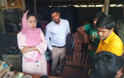 দুর্গাপুর উপজেলা সহকারী কমিশনার ভূমি লাইলা নুর তানজু’র নেতৃত্বে জ্বালানি তেলের বাজার মনিটরিং